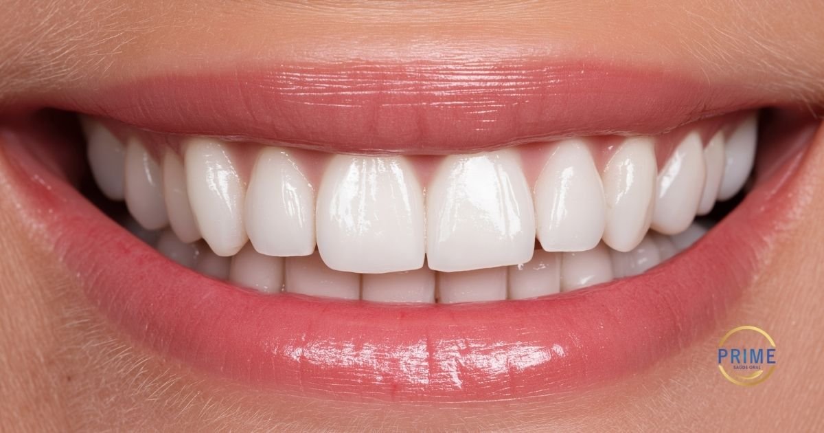 Dra. Vanessa Nani realizando um exame clínico detalhado na boca de um paciente para avaliar indicações de lentes de contato.